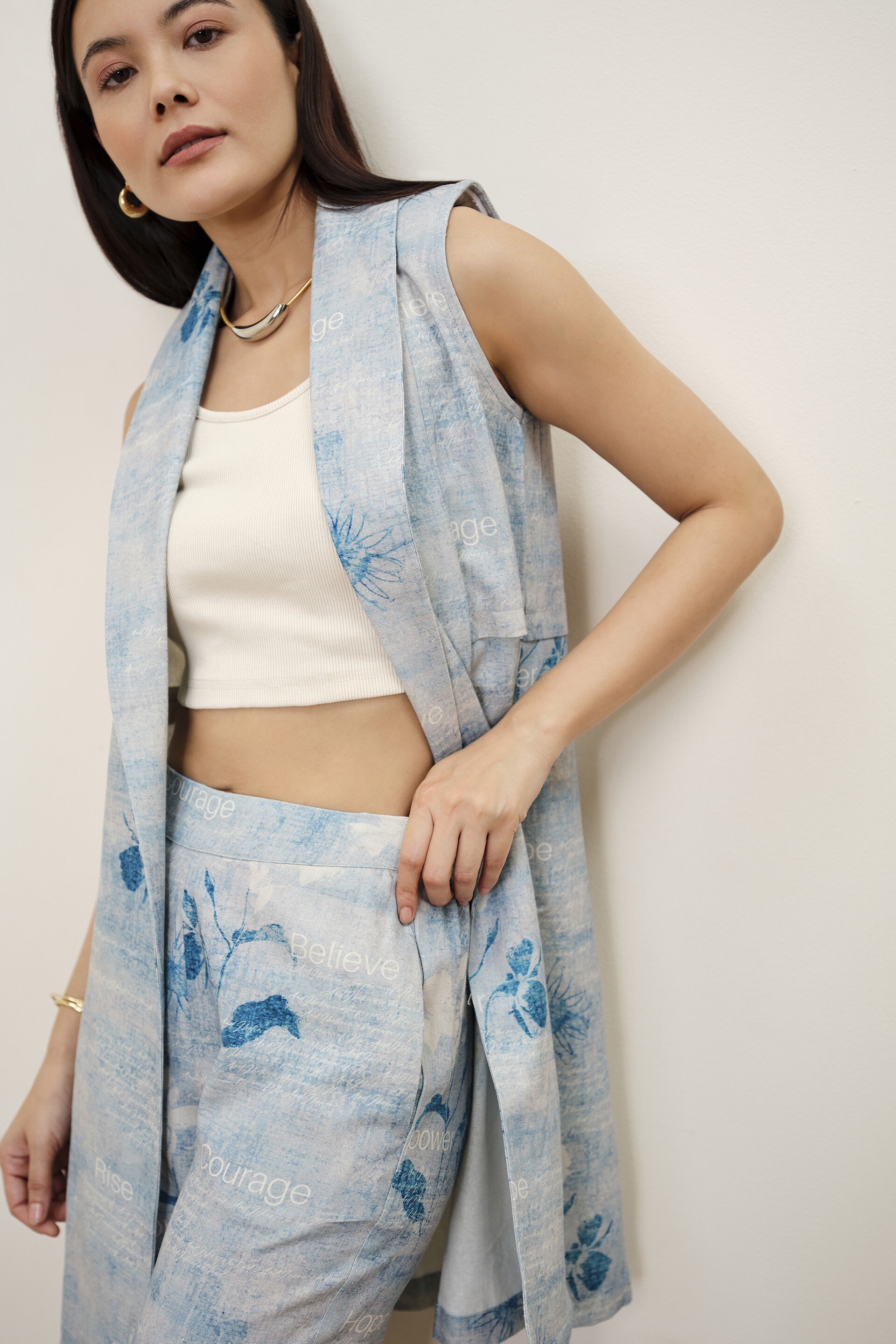 Aqua Affirmation Co-ord Set, Blue, image 2